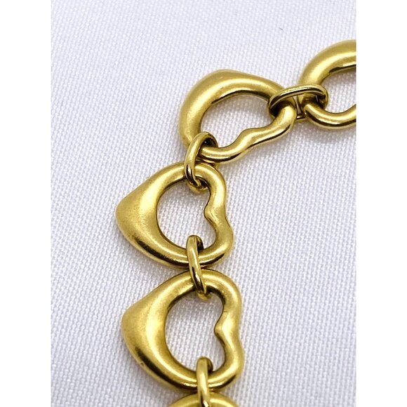 SOLD!!! Tiffany & Co Elsa Peretti Open Heart 18k 750 Bracelet Toggle 7.25" - Picture 6 of 10